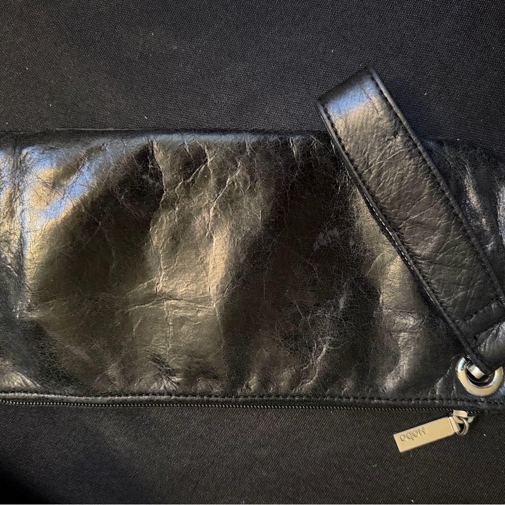 HOBO Black Leather Wristlet
